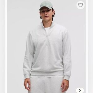 Lululemon Men's Steady State Half Zip Light Blue Large Pullover Soft grey